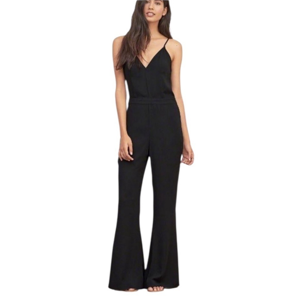 Abercrombie & Fitch Wide Leg Jumpsuit Womens 2 Black NWT